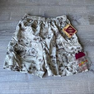 NWT Caribbean Joe Mens Bathing Suit Bottoms, Large